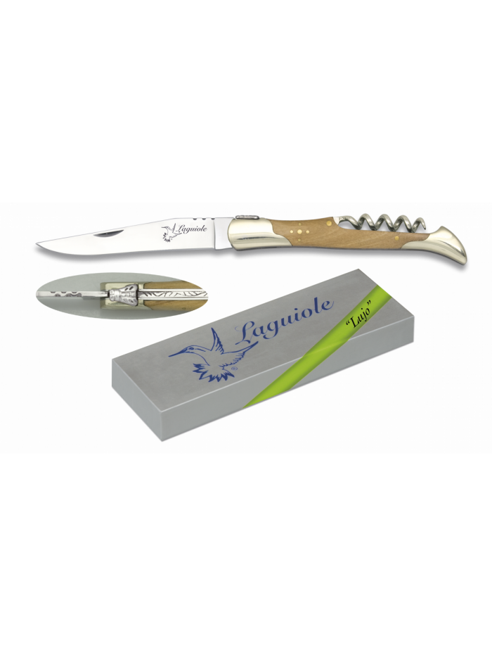 Couteau Laguiole Lujo lame 9 cm avec tire-bouchon - 19256